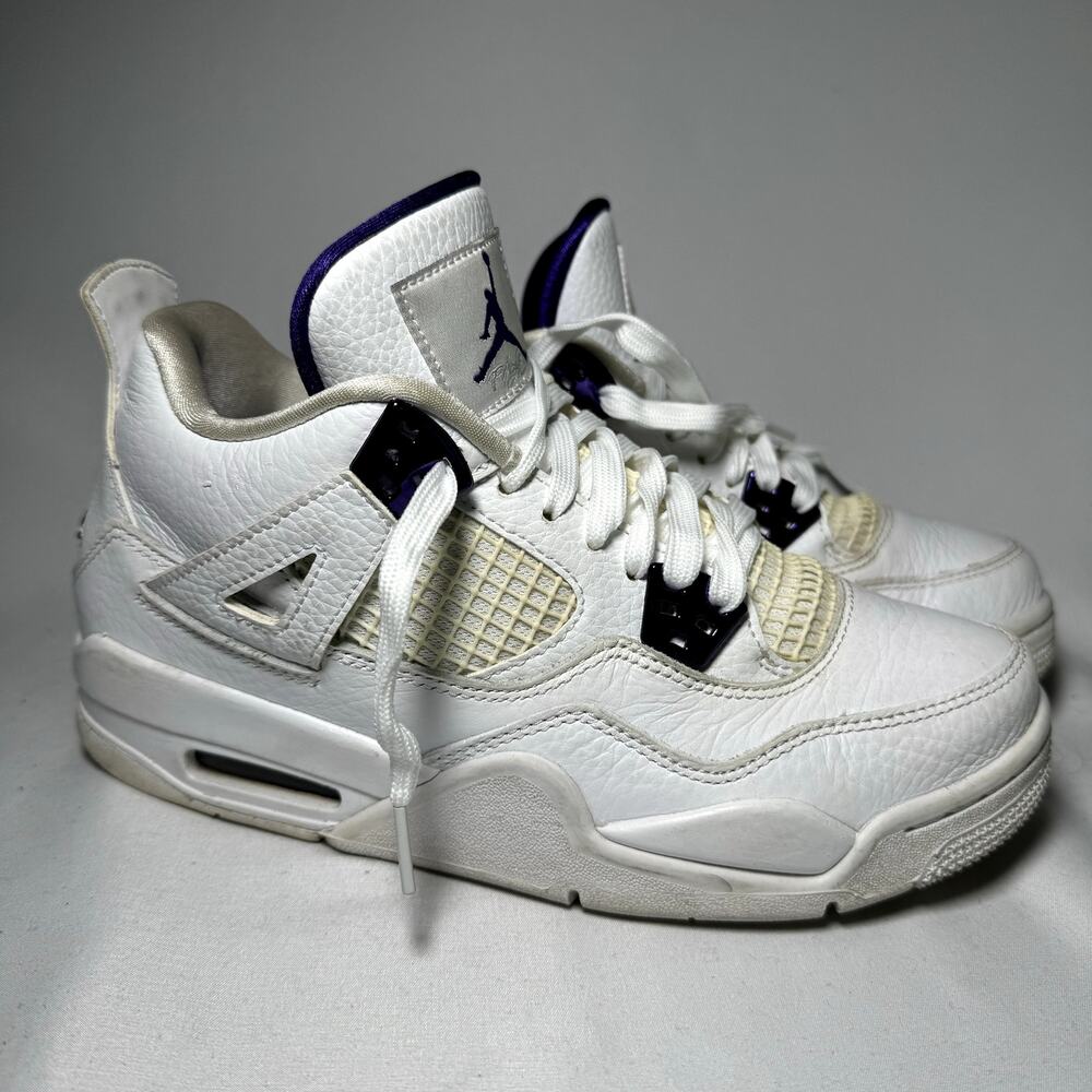 Size 6 - Nike Air Jordan 4 Retro GS Purple Metallic Men's Shoes